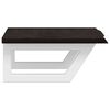 vidaXL Basin Shelf Dark Brown, White Solid Oak Wood, Steel Compact