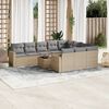 vidaXL Garden Sofa Set Beige, Light gray