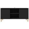 vidaXL TV Cabinet Black Engineered wood Medium TV Cabinet Rectangular