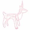 vidaXL Christmas Reindeer Figure Warm White Steel, Polyvinylchloride