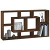 vidaXL Wall Shelf Smoked oak Engineered wood Medium Wall Storage