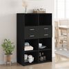 vidaXL Highboard Black Engineered wood 48.8 in tall, 31.5 in wide