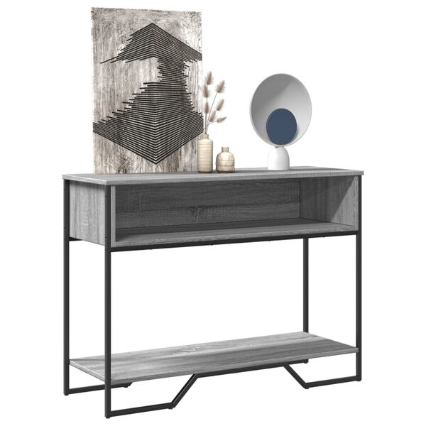 vidaXL Console Table Grey Sonoma Engineered wood 39.4 x 13.8 x 29.3 in