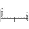 vidaXL Bed Frame Black Steel Twin Bed Frame Rectangular Traditional