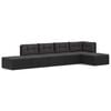 vidaXL Garden Lounge Set Black Poly Rattan Medium Modular