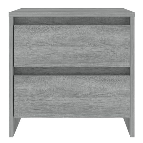 vidaXL Bedside Cabinet Set of 2 Grey sonoma Engineered wood