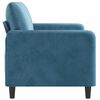 vidaXL 2-seater Sofa Blue Velvet 55.1 in wide Appealing Design Sofa