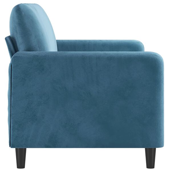 vidaXL 2-seater Sofa Blue Velvet 55.1 in wide Appealing Design Sofa