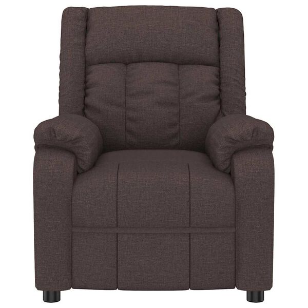vidaXL Massage Chair Manual Dark brown 32.28 x 36.61 x 37.80 in Fabric