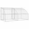 vidaXL Dog Kennel 2 pcs Silver 13.12 x 6.56 x 6.56 ft Galvanised steel