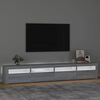 vidaXL TV Cabinet Grey sonoma Engineered wood Large Lights TV Cabinet