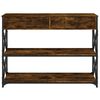 vidaXL Console Table Smoked oak Engineered wood 39.4 x 11.0 x 29.5 in