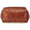 vidaXL Pouffe Tan Genuine Goat Leather 23.6 x 23.6 x 11.8 in Tough