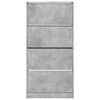 vidaXL Shoe Cabinet Concrete Grey Engineered Wood Tall Shoe Cabinet