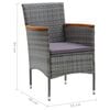 vidaXL Dining Set Grey, Darker grey