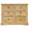 vidaXL Chest of Drawers Honey Solid pine wood, engineered wood, metal
