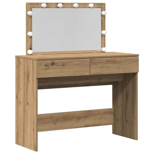 vidaXL Dressing Table with Drawer Artisan Oak 39.37 x 15.75 x 47.24 in
