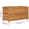 vidaXL Raised Bed Natural Wood Recycled Teak Wood and Steel Medium