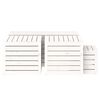 vidaXL Garden Box Set White Solid Pine Wood 4 Piece Set Garden Box Set