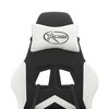 vidaXL Gaming Chair Black and white Faux leather, metal, plywood, foam