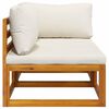 vidaXL Sofa Set Cream White, Natural Wood