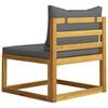 vidaXL Garden Lounge Set Dark grey Solid Acacia wood with an oil finish