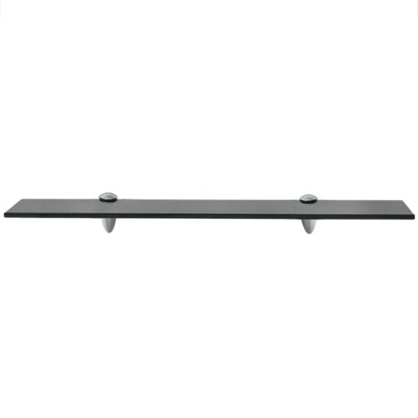 vidaXL Floating Shelf Black Tempered safety glass, Zinc alloy
