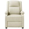 vidaXL Massage Chair Cream White Faux Leather