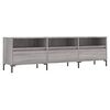 vidaXL TV Cabinet Grey Sonoma Engineered Wood, Iron Large TV Cabinet