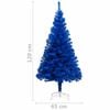 vidaXL Artificial Christmas Tree Blue PVC, steel, plastic 47.2 in