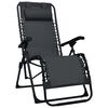 vidaXL Garden Chair Black Textilene, Steel Standard Foldable