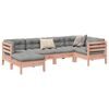 vidaXL Garden Sofa Set Grey Solid Douglas Fir wood Large Modular