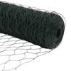 vidaXL Fence Post Green 328.08 x 3.94 ft (1.97 in mesh) Steel and PVC