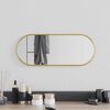 vidaXL Wall Mirror Gold Glass, PVC 20x8 in Wall mounting Wall Mirror