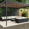 vidaXL Garden Lounge Set Black