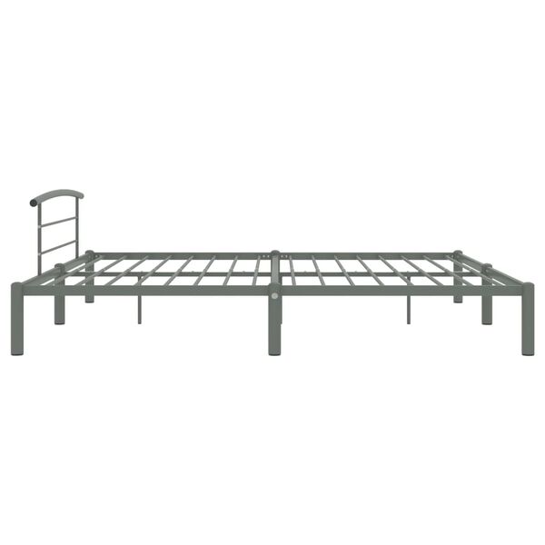 vidaXL Bed Frame Gray Metal Full Durable Bed Frame Rectangular