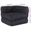 vidaXL Modular Sofa 2 pcs Anthracite 55.12 x 27.56 x 22.05 in Fabric