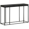 vidaXL Console Table Black Solid Acacia and Mango Wood, Powder-Coated Steel