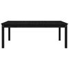 vidaXL Garden Table Black Solid Pine Wood Medium Durable Garden Table