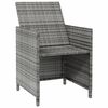 vidaXL Garden Chair and Stool Set of 4 Grey PE rattan Compact Durable