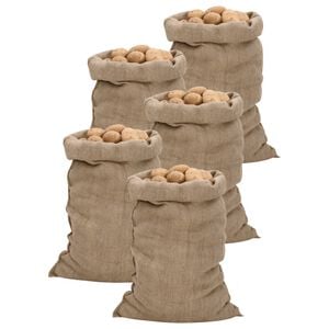 vidaXL Jute Sacks 5 pcs 23.6x41.3" 100% Jute 340 gsm