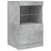 vidaXL Sideboard Concrete grey Engineered wood, glass Large Sideboard