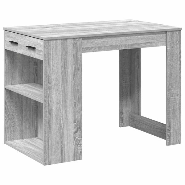 vidaXL Desk Grey Sonoma Engineered Wood 40.2x24.4x30.5 in Desk