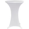 vidaXL Table Cover Set of 4 White Polyester 90%, Elastane 10% Ø31.5 in