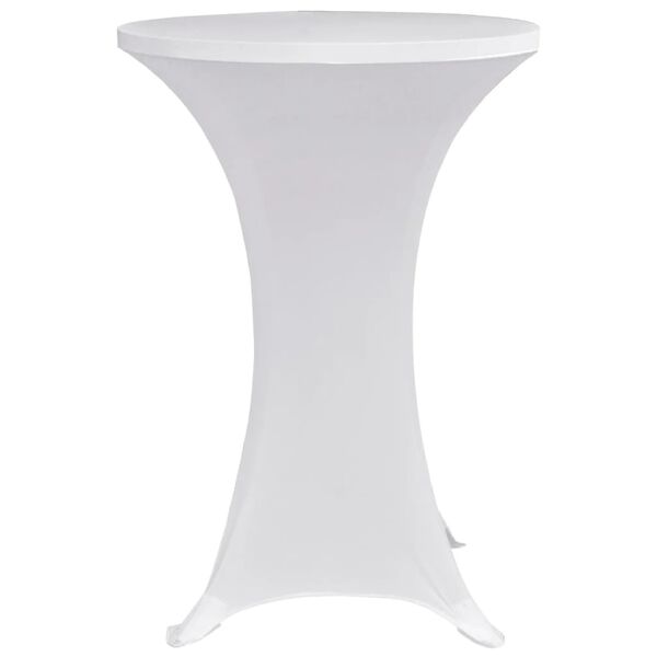 vidaXL Table Cover Set of 4 White Polyester 90%, Elastane 10% Ø31.5 in