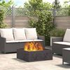 vidaXL Fire Pit Black 31.50 x 31.50 x 11.81 in Steel