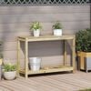 vidaXL Potting Table with Shelf 42.5"x13.8"x29.5" Impregnated Wood Pine
