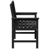 vidaXL Garden Bench Black 47.24 x 23.23 x 34.65 in HDPE