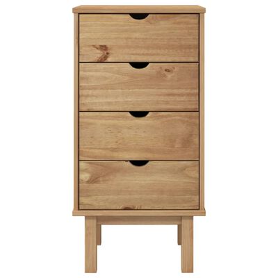 vidaXL Drawer Cabinet OTTA 17.7"x15.4"x35.4" Solid Wood Pine