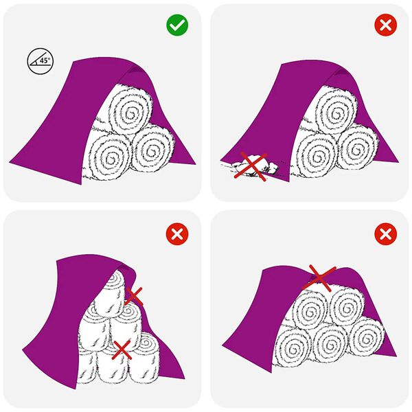 vidaXL Haystack Tarp 32.2x41.0' 1.53 oz/ft&sup2; Polypropylene